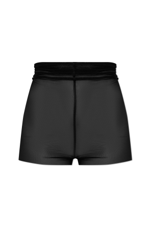 Transparent high-waisted shorts