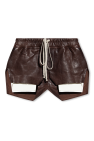 Rick Owens ‘Fog’ leather shorts