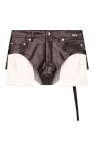 Rick Owens Pull&Bear elasticized waist mom shorts in white