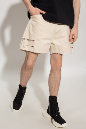 Rick Owens Cut-out denim shorts