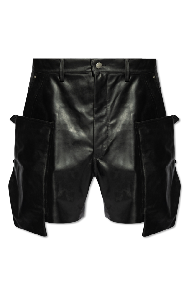 Rick Owens ‘Stefan’ leather shorts