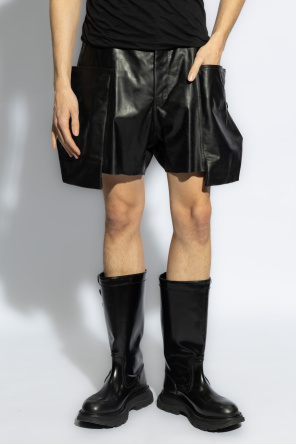 Rick Owens ‘Stefan’ leather shorts