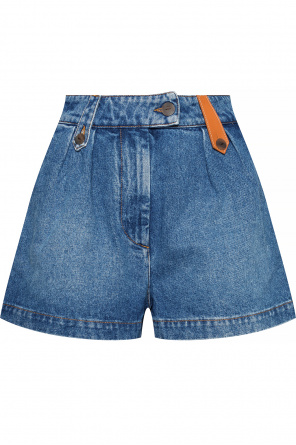 shorts with logo loewe shorts blue denim
