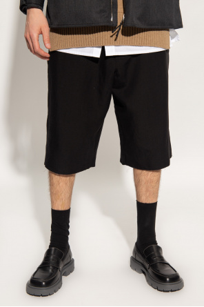 Maison Margiela black two-tone shorts