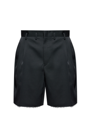 Pantalones cortos de lana con efecto `vintage`