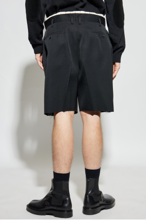 Maison Margiela Wool shorts with vintage effect