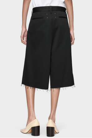 Maison Margiela Shorts con acabado sin rematar