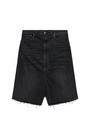 Jeansowe szorty z efektem `vintage`