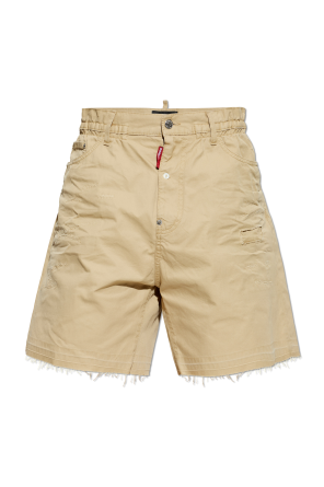 Shorts mit unbearbeitetem Saum