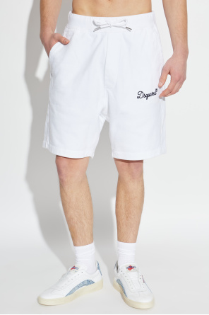 Dsquared2 Calções de algodão com logótipo bordado