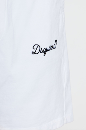 Dsquared2 Calções de algodão com logótipo bordado