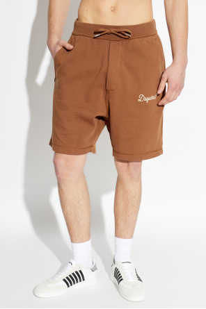 Dsquared2 Calções de algodão com logótipo bordado