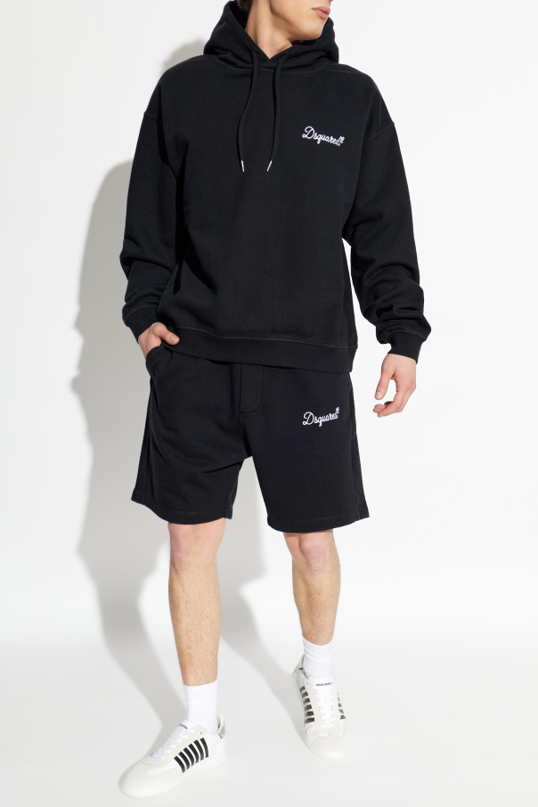 Dsquared2 Calções de algodão com logótipo bordado