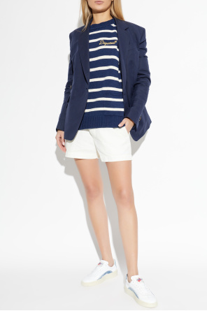 Linen shorts with embroidered logo od Dsquared2