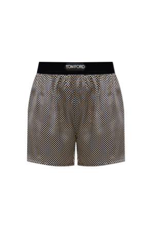 Seidenshorts mit Punktmuster