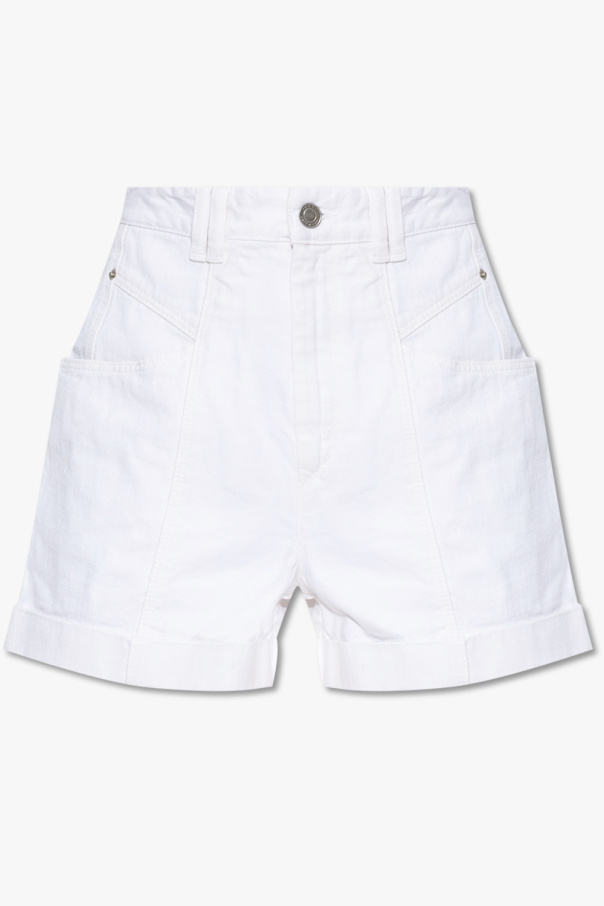 Isabel Marant ‘Vetanio’ high-waisted denim Alabama shorts