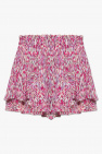 Lilac printed shorts from featuring a low rise