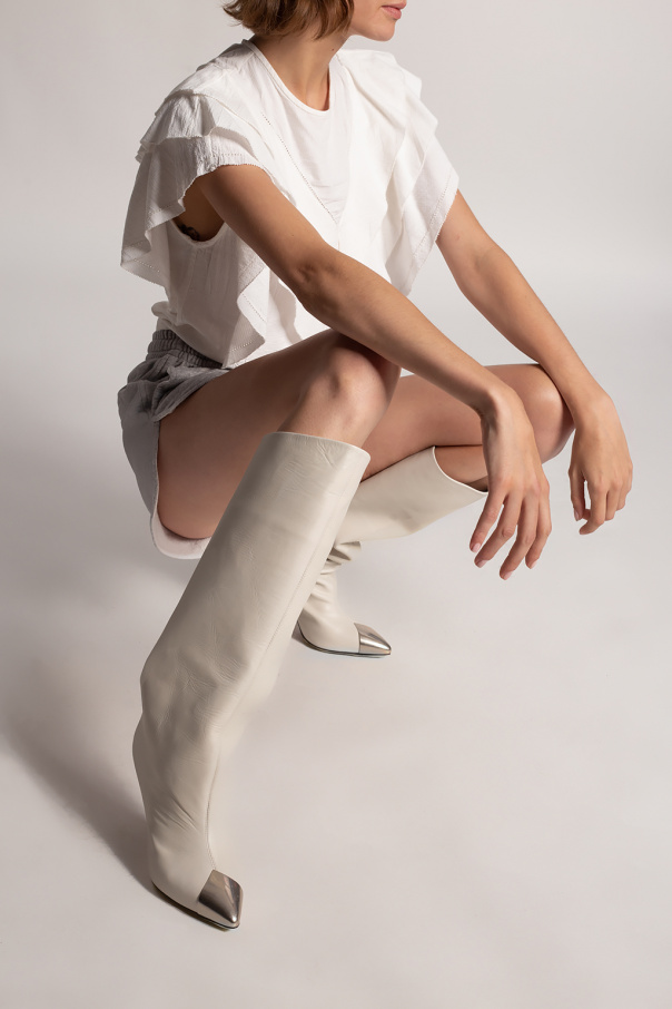 Marant Etoile pleated-panel shorts with logo