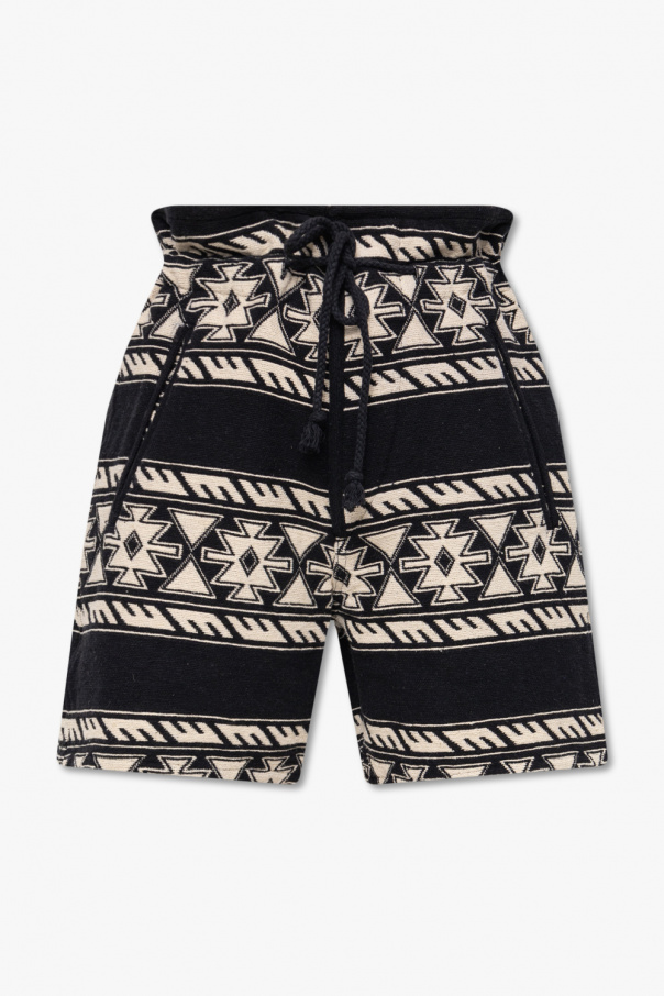 Nike Sorte leggings med swoosh-print ‘Linima’ high-rise Matise shorts