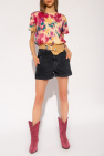 Raquel Davidowicz geometric-pattern print dress ‘Tihiana’ denim shorts