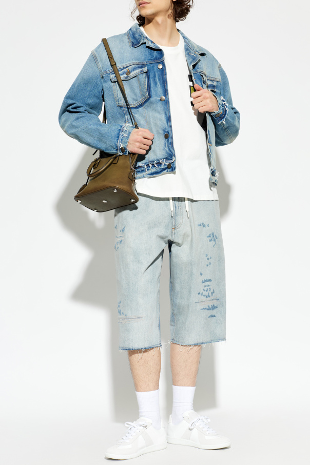 MM6 Maison Margiela Raw hem denim shorts