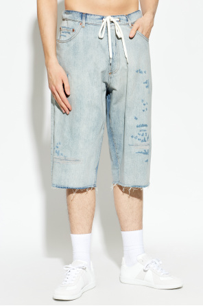 MM6 Maison Margiela Raw hem denim shorts