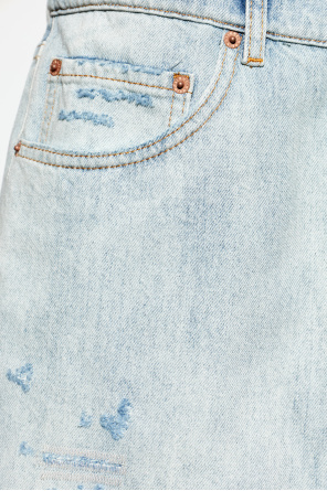 MM6 Maison Margiela Raw hem denim shorts