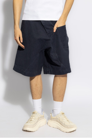 JW Anderson Asymmetrical drawstring-waist shorts