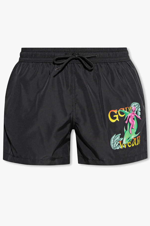 GCDS Printed swimming shorts