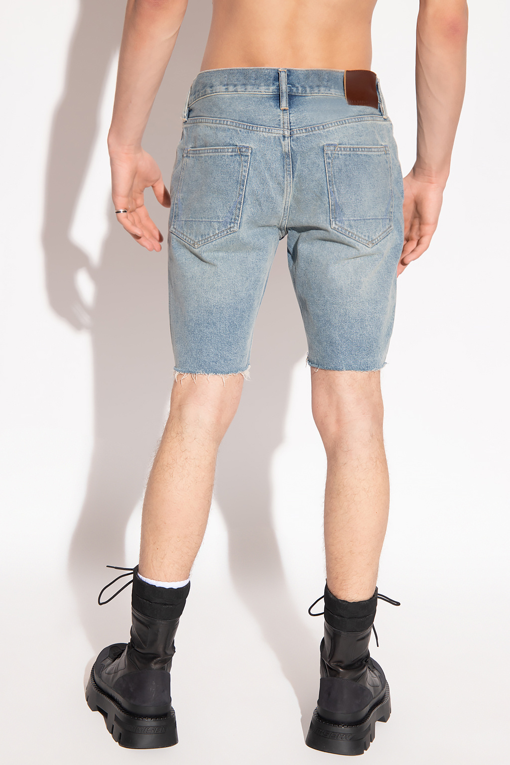 AllSaints ‘Switch’ denim Bordeaux shorts