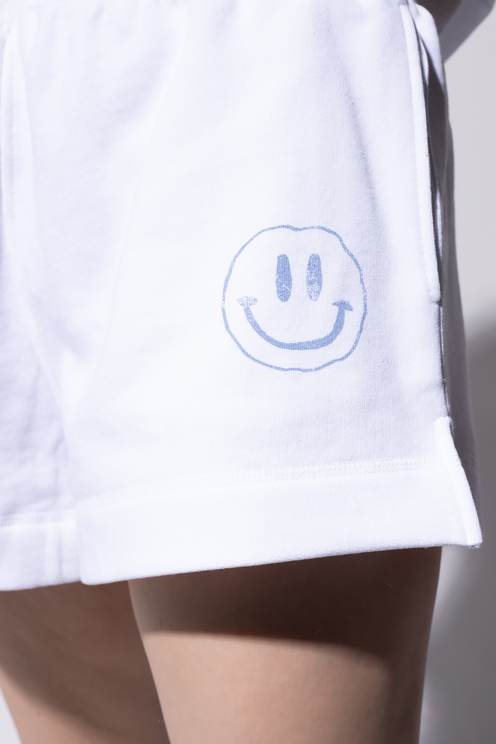 Ganni thigh shorts with logo