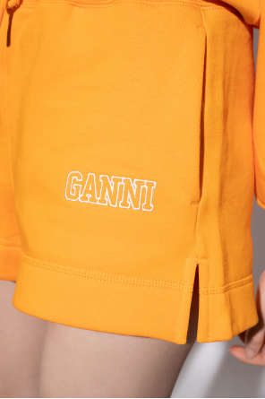 Ganni Sweat sequin shorts with logo