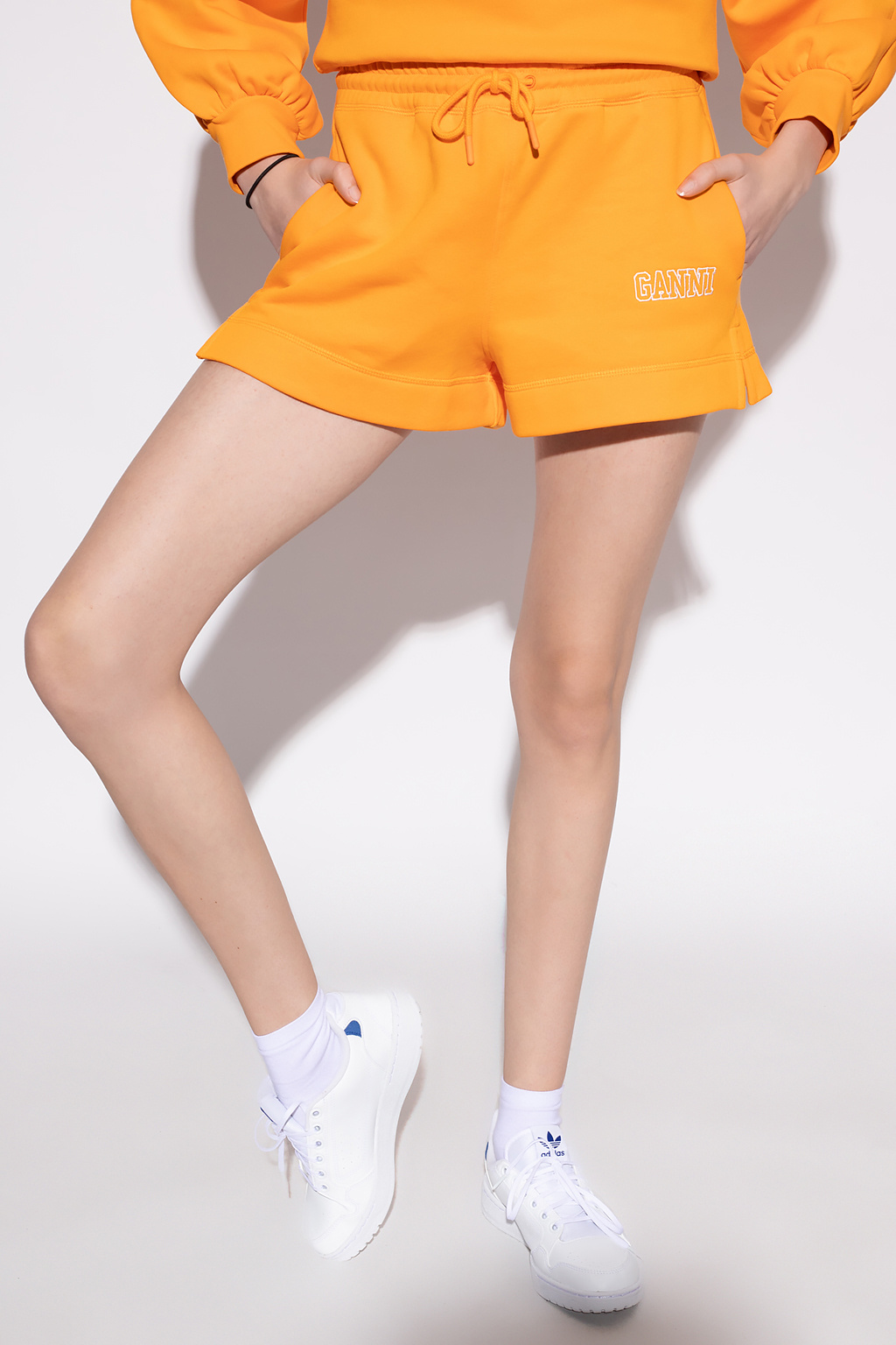 Ganni Sweat shorts with logo