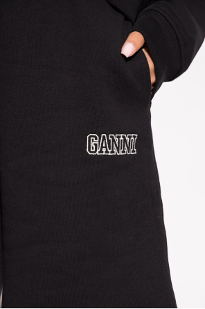 Ganni shorts waisted with logo