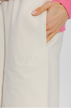 Ganni Moschino logo-print mid-length shirt dress