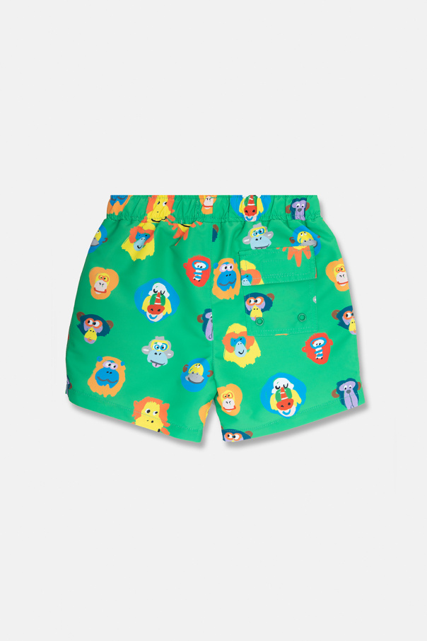 Stella McCartney Kids Swim shorts with animal pattern