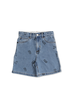 Denim shorts with pockets