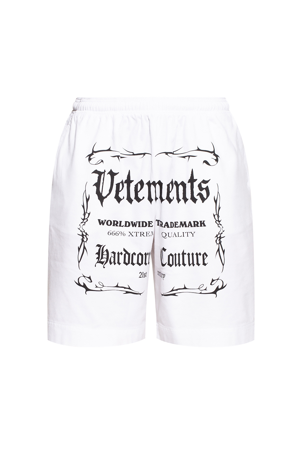 VETEMENTS shorts asymmetric with logo