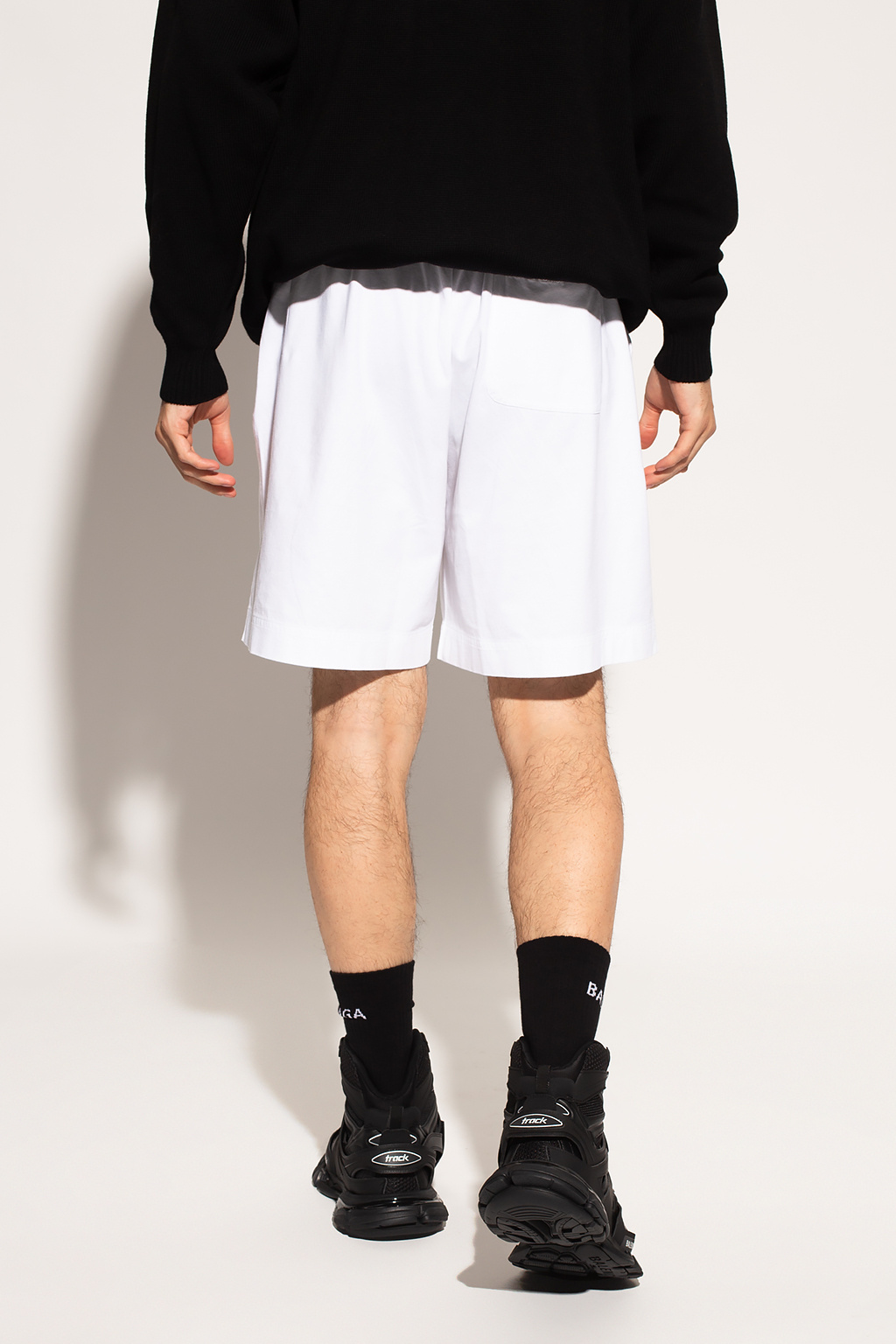 VETEMENTS shorts asymmetric with logo