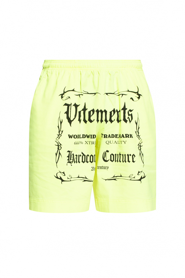 VETEMENTS shorts sequin with logo