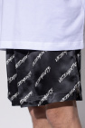 VETEMENTS star patch denim shorts