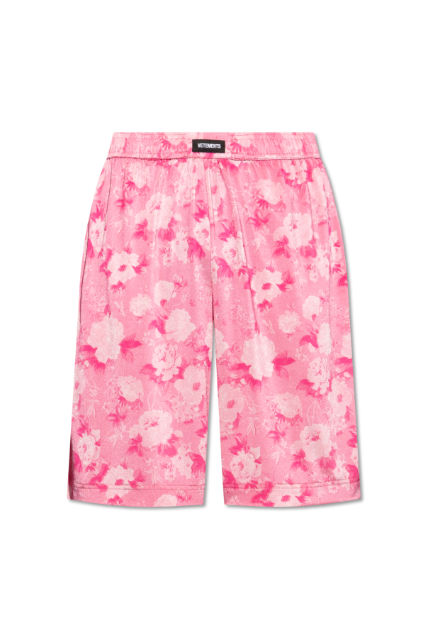 Shorts with floral motif od VETEMENTS