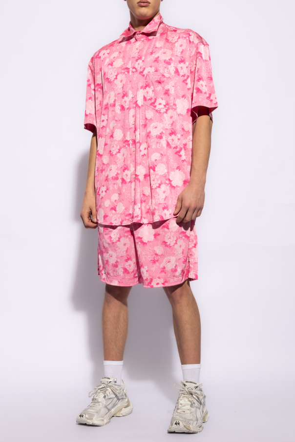 VETEMENTS Shorts with floral motif