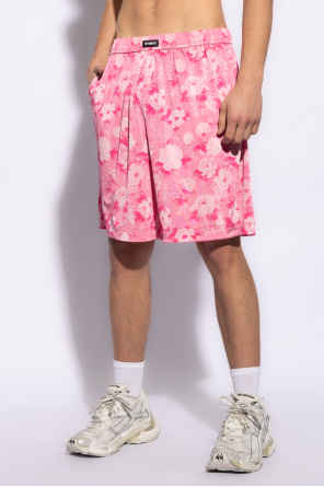 VETEMENTS Shorts with floral motif
