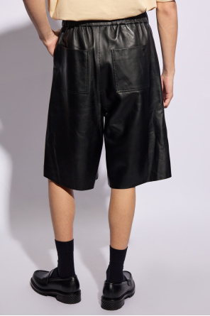 Ami Alexandre Mattiussi Leather Bermuda shorts