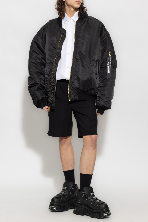 VTMNTS Pleat-front Volley shorts