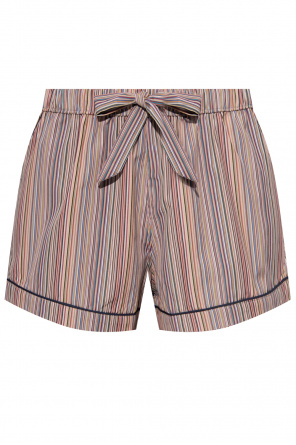 paisley-print drawstring shorts