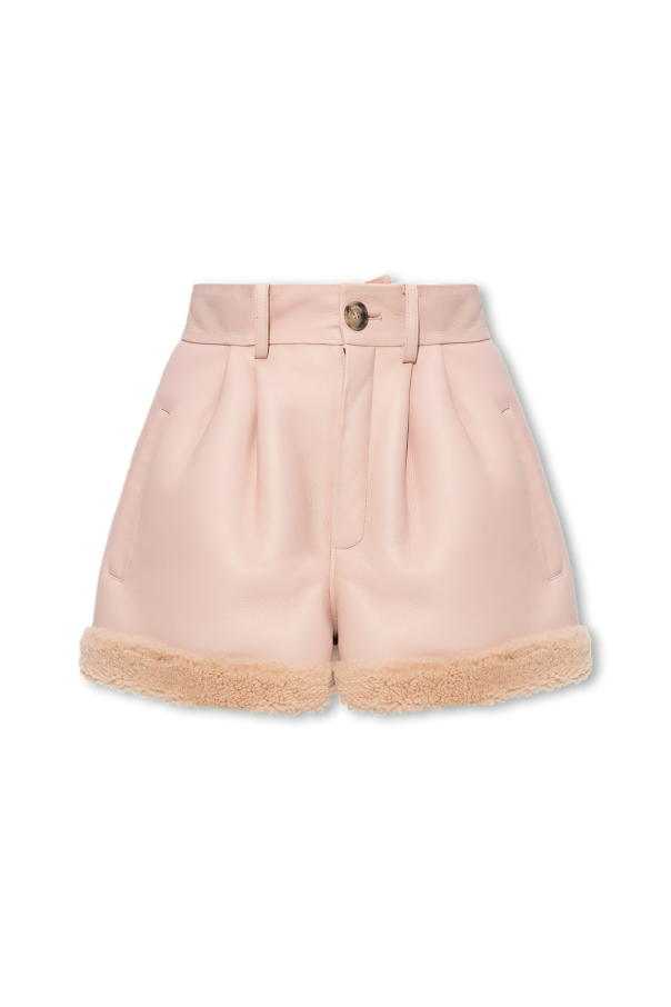 The Mannei ‘Sovata’ leather Pantalons shorts