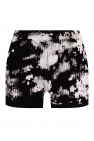 shorts Gothic a fiori con coulisse Bianco