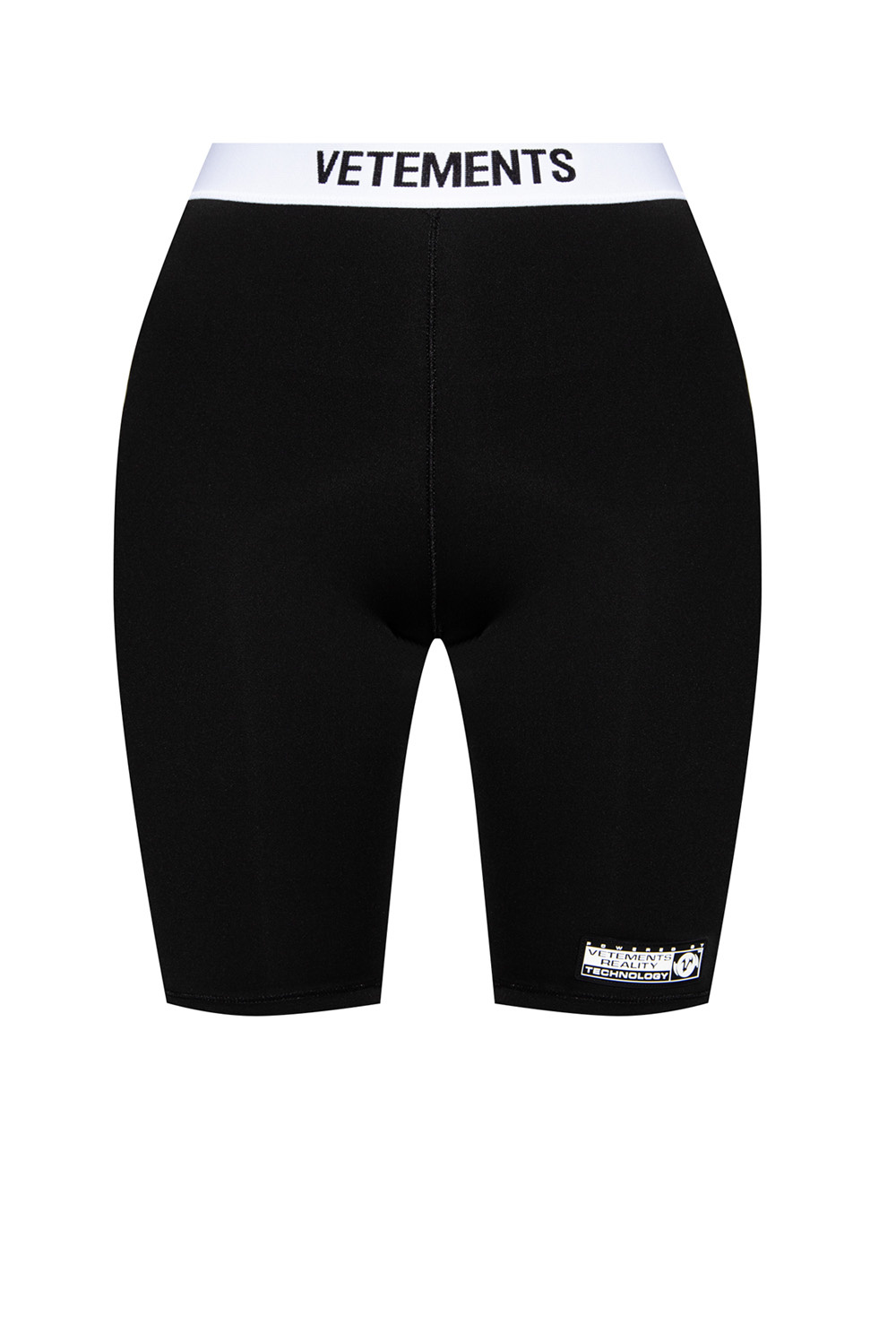 VETEMENTS Cropped mini leggings with logo